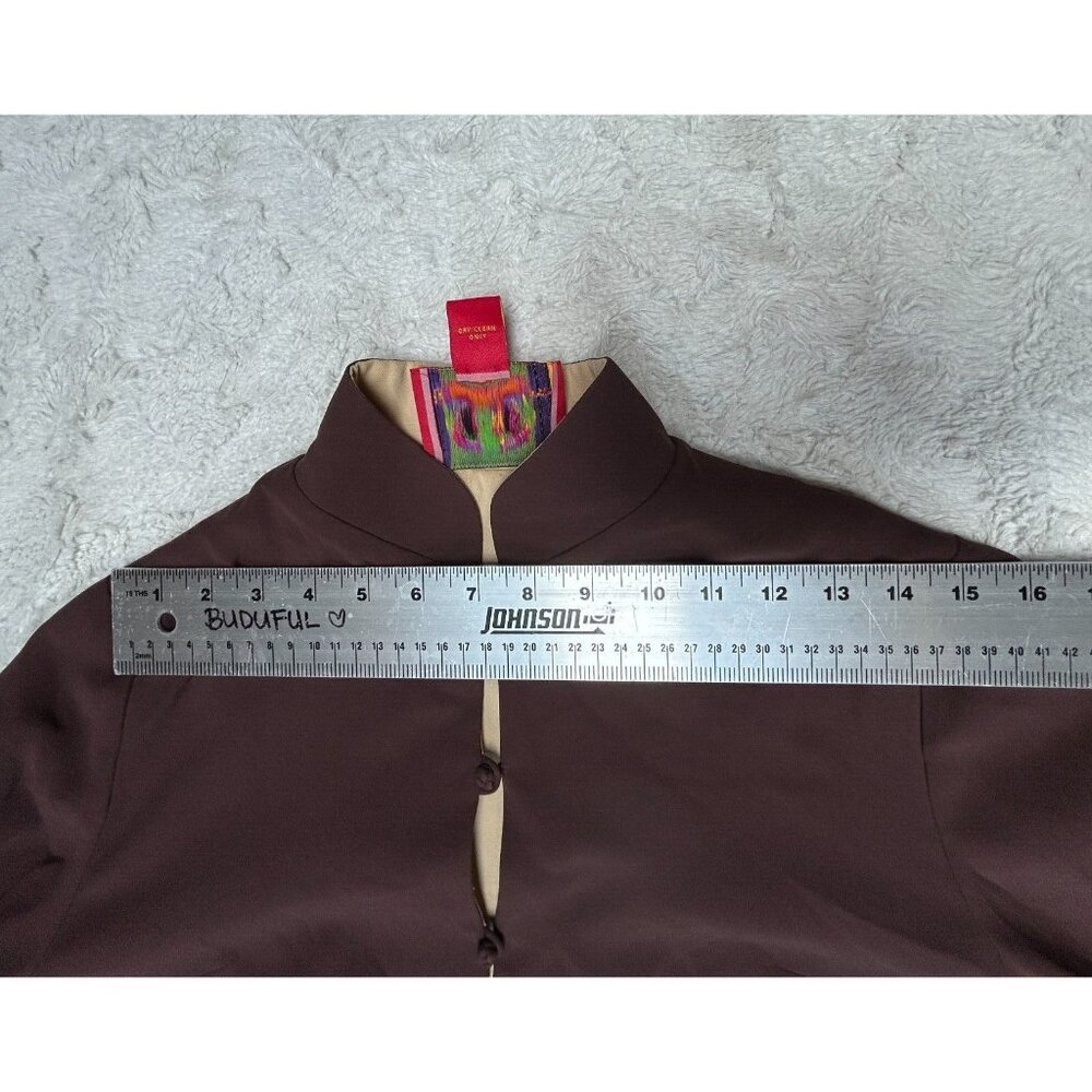 Shanghai Tang Womens Mandarin Collar Button Down … - image 8